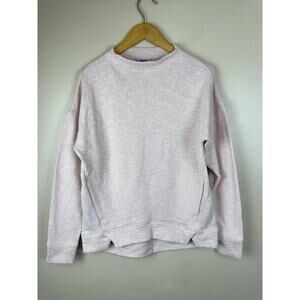 Duluth Women’s Pink Mock Neck Pullover Sweatshirt XS Kangaroo Pocket Cozy